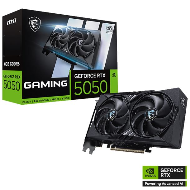 PLACA DE VIDEO NVIDIA GEFORCE RTX 5050 MSI/ DUAL FAN/ 8GB DDR6