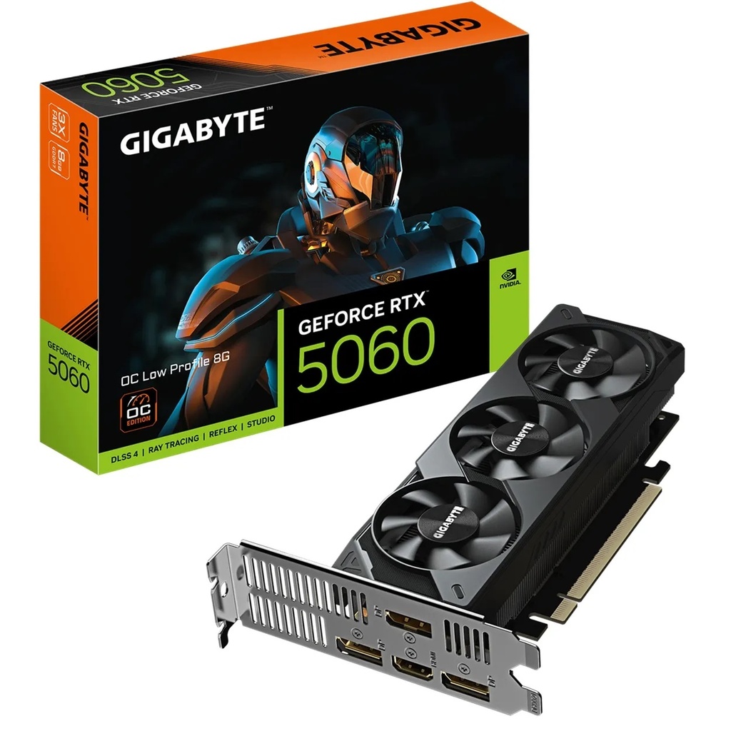 PLACA DE VIDEO NVIDIA GEFORCE RTX 5060 GDDR7 OC LOW PROFILE 8G / TRIPLE COOLER
