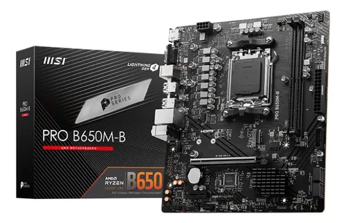 MOTHER MSI PRO B650M-B / SOCKET AM5 / RYZEN 9000-8000-7000 SERIES / DDR5