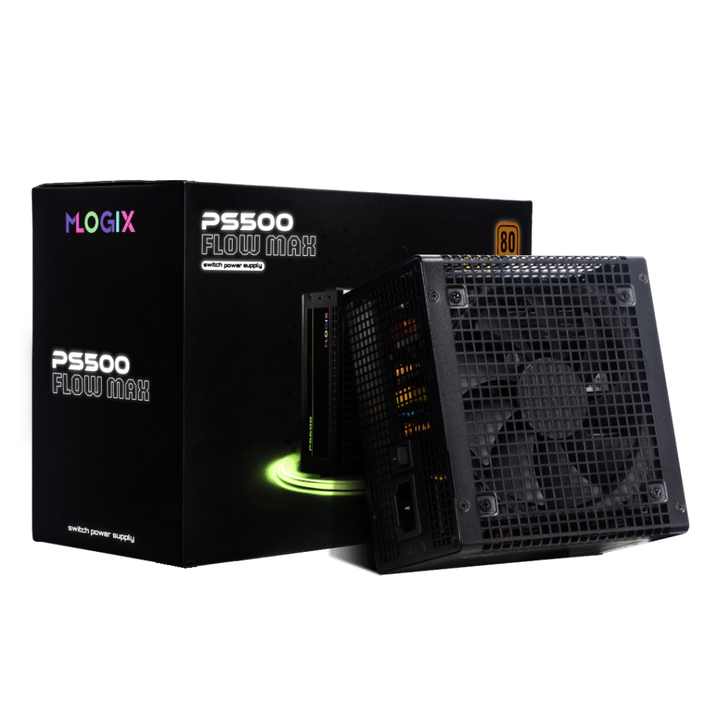 FUENTE 500W REALES M-LOGIX FLOW MAX / CERTIFICADA 80 BRONZE PLUS