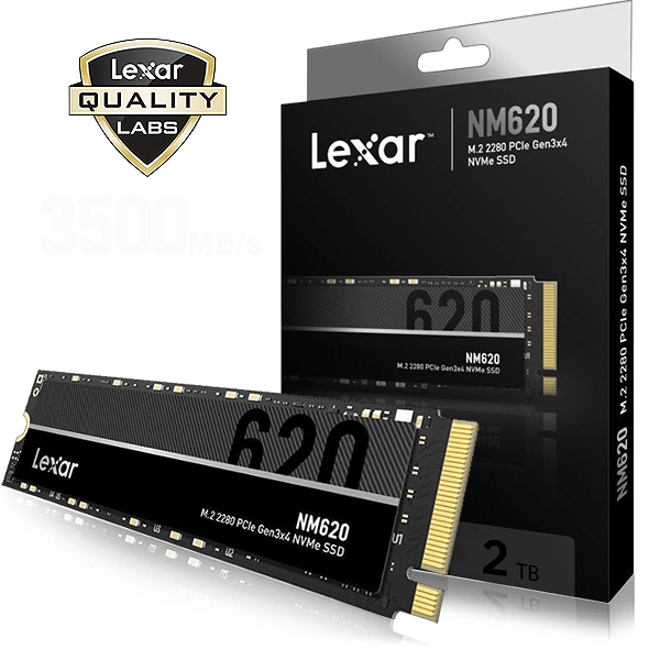 TARJETA NVME SSD 512GB LEXAR NM620 M.2 PCI-E GEN3X4 / 3500MBPS/SEG
