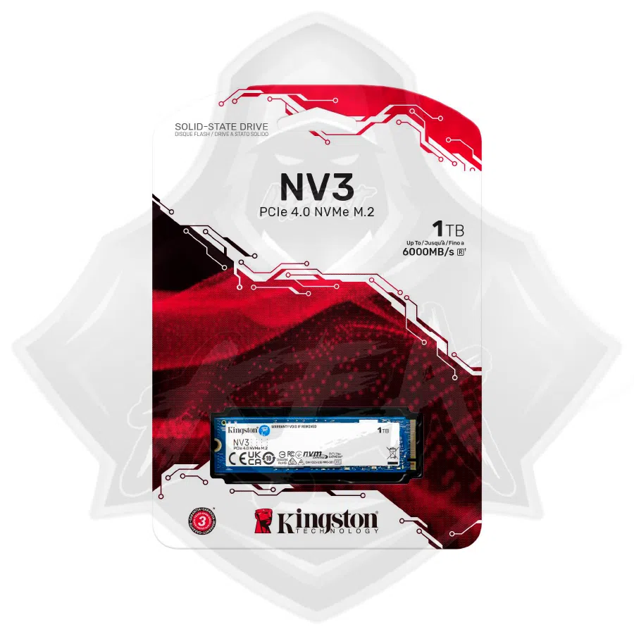 TARJETA NVME SSD KINGSTON 1TB NV3 PCI-E 4.0 NVME M.2 / 6000MB/S