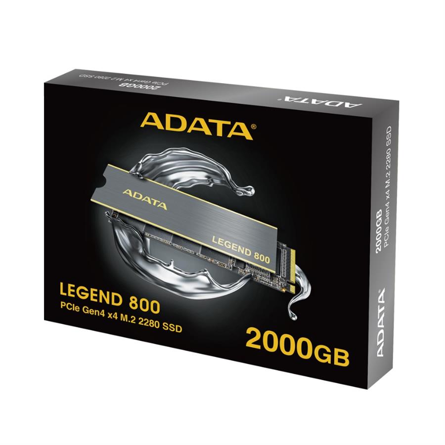 TARJETA NVME SSD 2TB ADATA LEGEND 800 PCI-E GEN4 X4 M.2 2280 SSD / 