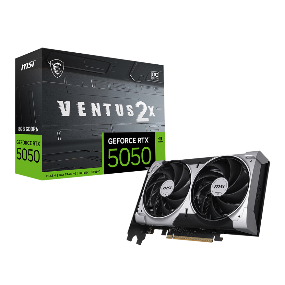 PLACA DE VIDEO NVIDIA MSI GEFORCE RTX 5050 VENTUS 2X 8GB GDDR6