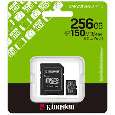 MICRO SD CANVAS SELECT PLUS 256GB 150MB/S KINGSTON