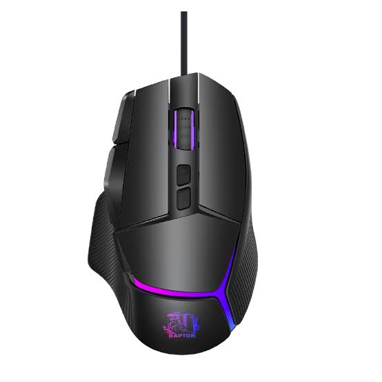 MOUSE RAPTOR STORM GRIP 9 BOTONOES 8000DPI RETROILUMINADO COLOR NEGRO