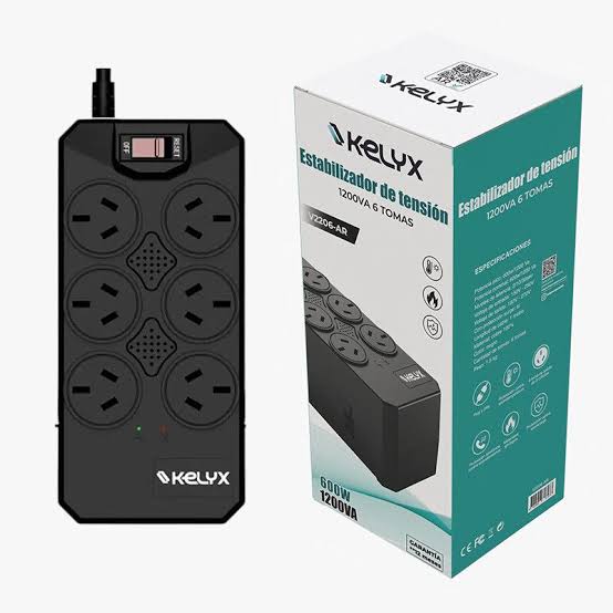 ESTABILIZADOR DE TENSION KELYX V2206-AR 1200VA 6TOMAS 