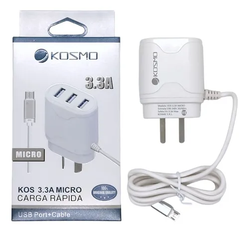 CARGADOR KOSMO IPHONE 3.3A 
