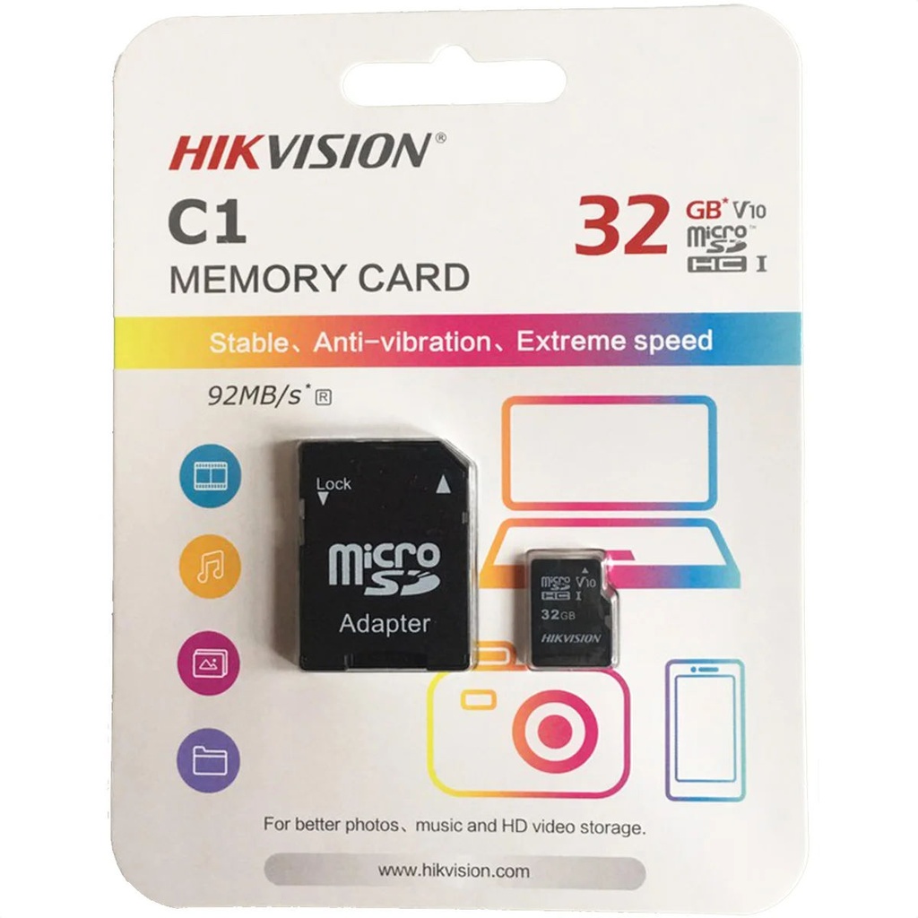 TARJETA MICRO SD 32GB HIKVISION CLASE 10 C1