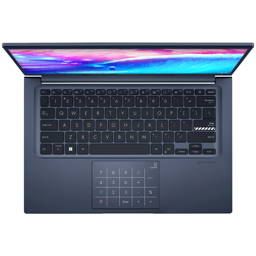 NOTEBOOK ASUS VIVOBOOK X1404ZA-I38128 / INTEL CORE™ I3-1215U 4.4GHZ / NVME 512GB SSD /16GB DDR4 / PANTALLA 14&quot; FULL HD / TECLADO NUMERICO EN TOUCHPAD / WIN11 QUIET BLUE