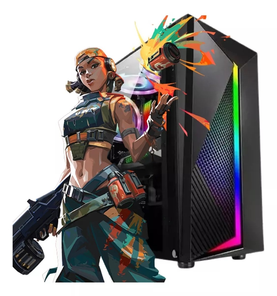 PC COMPUTADORA AMD RYZEN 5 5500 4.2GHZ  / 16GB DDR4 3200MHZ / DISCO SOLIDO SSD 480GB / FUENTE 450W REALES GIGABYTE 80 BRONZE / GABINETE GAMER CON COOLERS / PLACA DE VIDEO GIGABYTE GEFORCE RTX 3050 OC 6GB GDDR6
