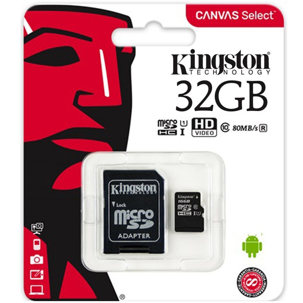 MICRO SD 32GB KINGSTON CLASE 10 ULTRA UHS-1 CANVAS