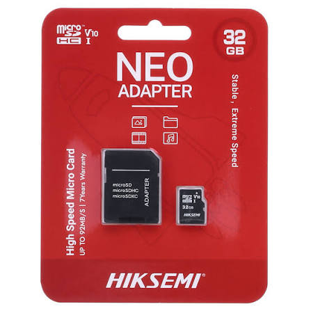 MICROSD HIKSEMI 32GB NEO C/ADAPTADOR
