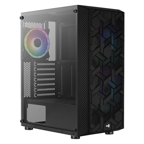 GABINETE AEROCOOL HIVE+3 FANS ARGB Y TG (MID TOWER)