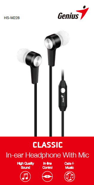 AURICULARES GENIUS HS-M320 IN EAR BLACK