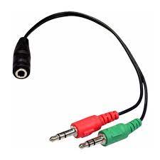 ADAPTADOR JACK 3.5MM A 2 PLUG 3.5MM AURICULAR + MICROFONO