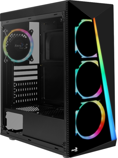 GABINETE AEROCOOL SHARD RGB CON 4 COOLERS