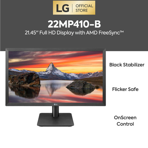 MONITOR LG 22 22MP410 FULL HD / 75HZ / AMD FREESYNC / 5 MS / VGA-HDMI