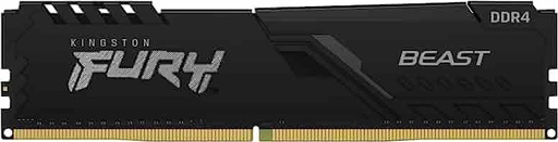 MEMORIA RAM Fury Beast DDR4 gamer color negro 8GB 3200MHZ Kingston KF432C16BB/8