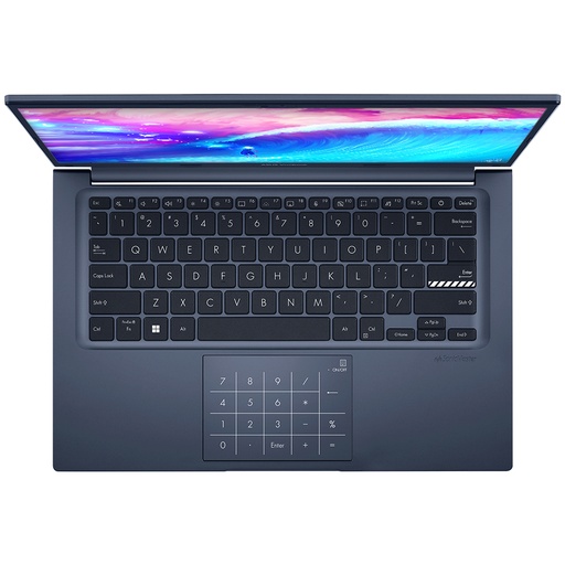 NOTEBOOK ASUS VIVOBOOK X1404ZA-I38128 / INTEL CORE™ I3-1215U 4.4GHZ / NVME 128GB SSD /8GB DDR4 / PANTALLA 14&quot; FULL HD / TECLADO NUMERICO EN TOUCHPAD / WIN11 QUIET BLUE