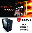 PC COMPUTADORA AM5 RYZEN 7 8700G 5.1GHZ 8VA GENERACION PREMIUM / 16GB DDR5 5600 MHZ / TARJETA 512GB NVME SOLIDO / AMD RADEON 780M / MOTHER A620 / GABINETE GAMER C/COOLER