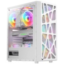 GABINETE GAMER FORMULA V MANA WHITE (4 COOLERS RGB)