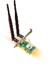PLACA DE RED PCI-E TENDA E12 AC1200 WIFI S - DOBLE ANTENA