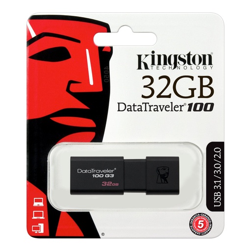 PENDRIVE KINGSTON 32GB 3.0 DATATRAVELER DT100G3